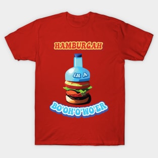 Funny Hamburger in a Bo’oh’o’wo’er Water Slang of British Accent T-Shirt